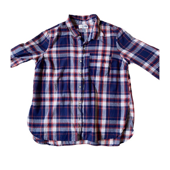 Old Navy Women’s Plaid Button Up Blouse - Picture 12 of 15